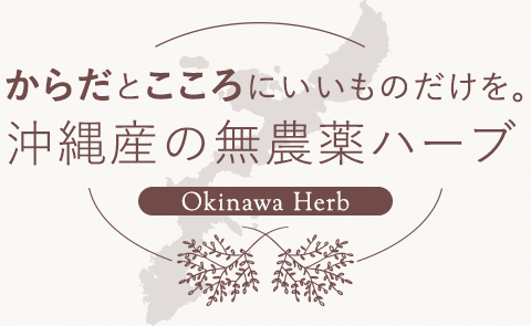 からだとこころにいいものだけを「沖縄県産無農薬ハーブ」
